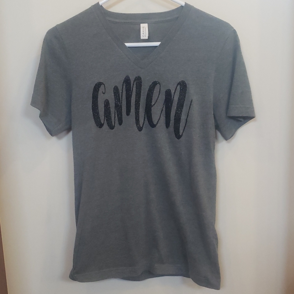Glitter "amen" t-shirt